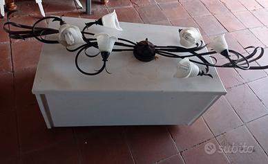 Lampadario ferro battuto