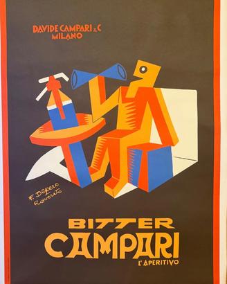 DEPERO FORTUNATO BITTER CAMPARI APERITIVO POSTER