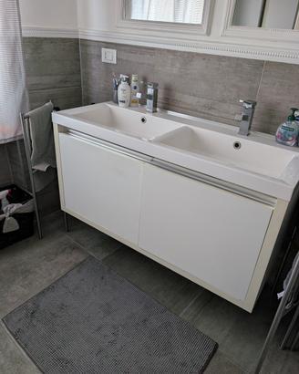 Mobile bagno con doppio lavello – bianco moderno
