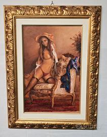 Angelo Batti – Dipinto olio su tela Nudo