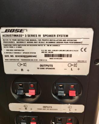 subwoofer bose acustimass 3 series 4