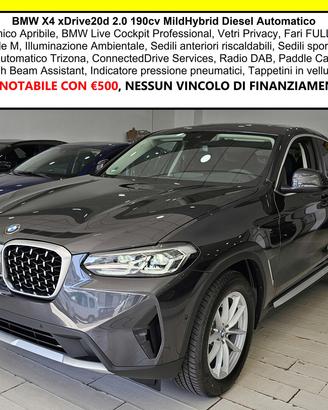 BMW X4 Xdrive 20d mhev Tetto cam Nav PDC Full LED