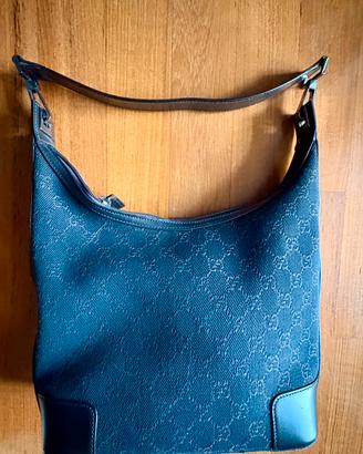 Borsa Hobo gucci in tela marrone scuro
