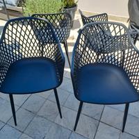 Set di 4 sedie da giardino 