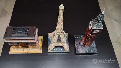 Puzzle 3D Tour Eiffel, Big Ben, Arc de triomphe