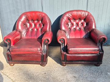 Coppia poltrone chesterfield
