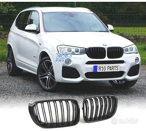 GRIGLIA DOPPIA BMW X3 F25 X4 F26 LOOK M NERO LUCID