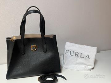 FURLA originale borsa tote nera vera pelle _ NUOVA
