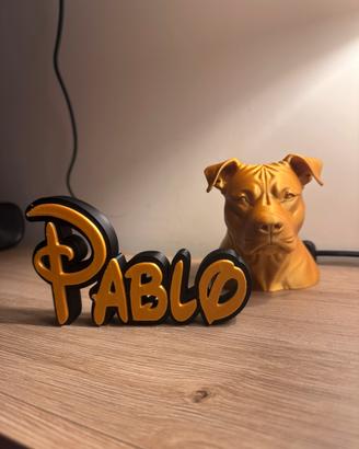 Statuetta pitbull personalizzabile
