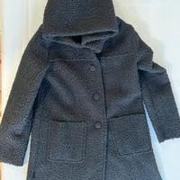 Cappotto crespo nero OVS cappuccio XS