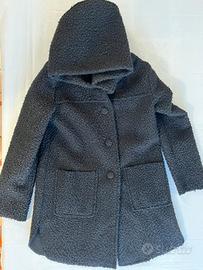 Cappotto crespo nero OVS cappuccio XS