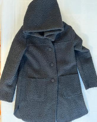 Cappotto crespo nero OVS cappuccio XS