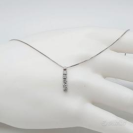 COD.799.26 COLLANA "FIAMMIFERO" DIAMANTI