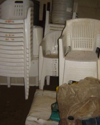 Sedia plastica bianca