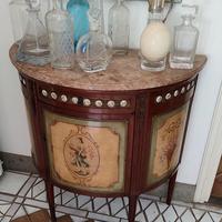 secretaire mezzaluna - top di marmo