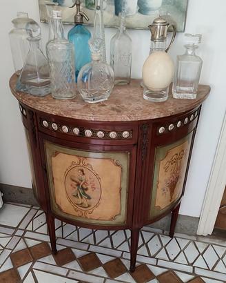 secretaire mezzaluna - top di marmo