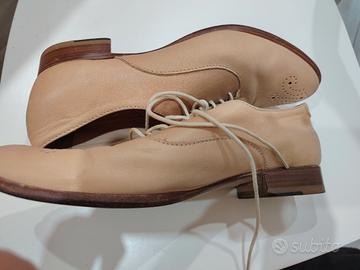 Scarpe francesine Oxford in vero cuoio