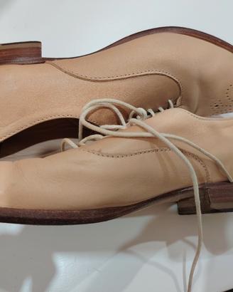 Scarpe francesine Oxford in vero cuoio