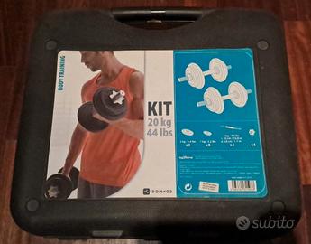 panca e manubri domyos