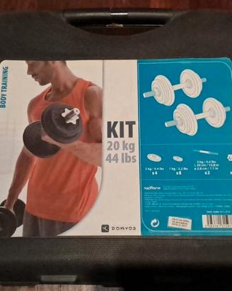 panca e manubri domyos