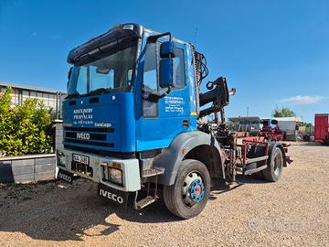 Eurocargo  95E15 gru 4x4 patente B targa gialla