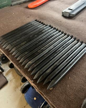 Punte piene rinforzate per bucatrici prato - 350mm