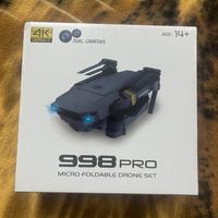 Mini Drone Pieghevole 998Pro Telecamera 4K Wi-