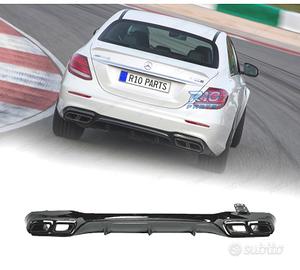 DIFFUSORE MERCEDES W213 16-20 LOOK E63 NERO LUCIDO