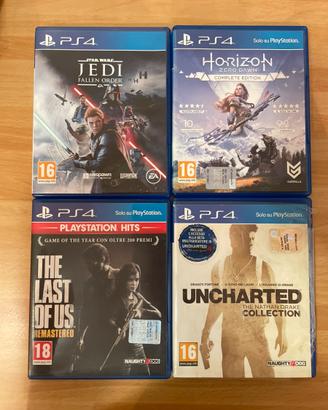 Lotto 4 videogiochi PlayStation 4 (anche singoli)