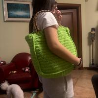 Borsa fatta a mano  verde