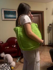 Borsa fatta a mano  verde