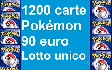 Pokémon GCC: lotto unico 1200 carte, 70 rare norm