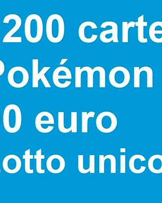 Pokémon GCC: lotto unico 1200 carte, 70 rare norm
