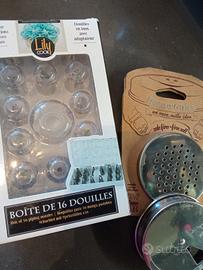 beccucci per dolci e 2 tappi per barattoli nuovi