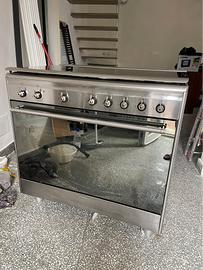 Cucina SMEG SX91SV9 5 fuochi acciaio + forno a gas
