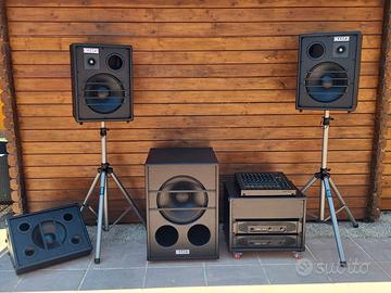 Impianto audio professionale completo 1600 W RMS