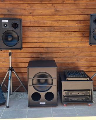 Impianto audio professionale completo 1600 W RMS
