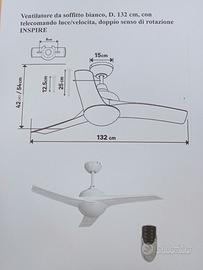 Plafoniera con ventilatore