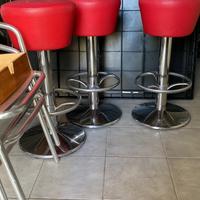 Sgabelli bar rossi vintage