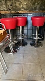 Sgabelli bar rossi vintage