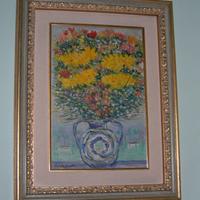 Michele Cascella - Vaso di fiori (olio su tela)