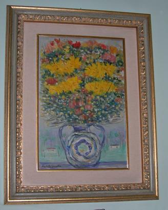 Michele Cascella - Vaso di fiori (olio su tela)
