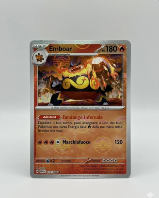Carta Pokémon Emboar Holo Italiana
