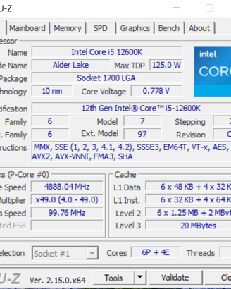 Intel Core I5 12600K +  Z790 Aorus Elite Ax