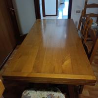 Tavolo allungabile cucina/taverna con  6 sedie