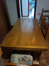 Tavolo allungabile cucina/taverna con  6 sedie