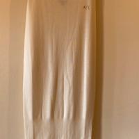 Gonna lunga in maglia colore panna