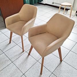 Poltroncine in similpelle con braccioli Ervi Desig