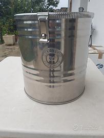 bidone fusto olio acciaio inox 18/10 30l 