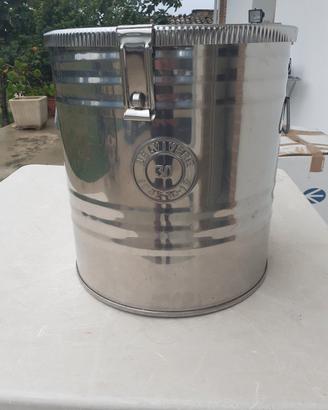 bidone fusto olio acciaio inox 18/10 30l 